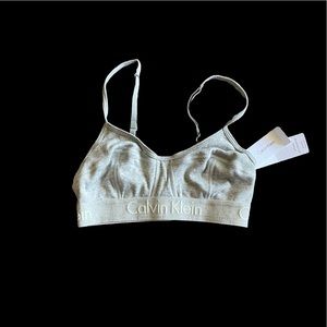 NWT Calvin Klein Gray Logo Bralette
